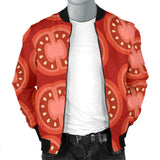 Sliced Tomato Pattern Men Bomber Jacket