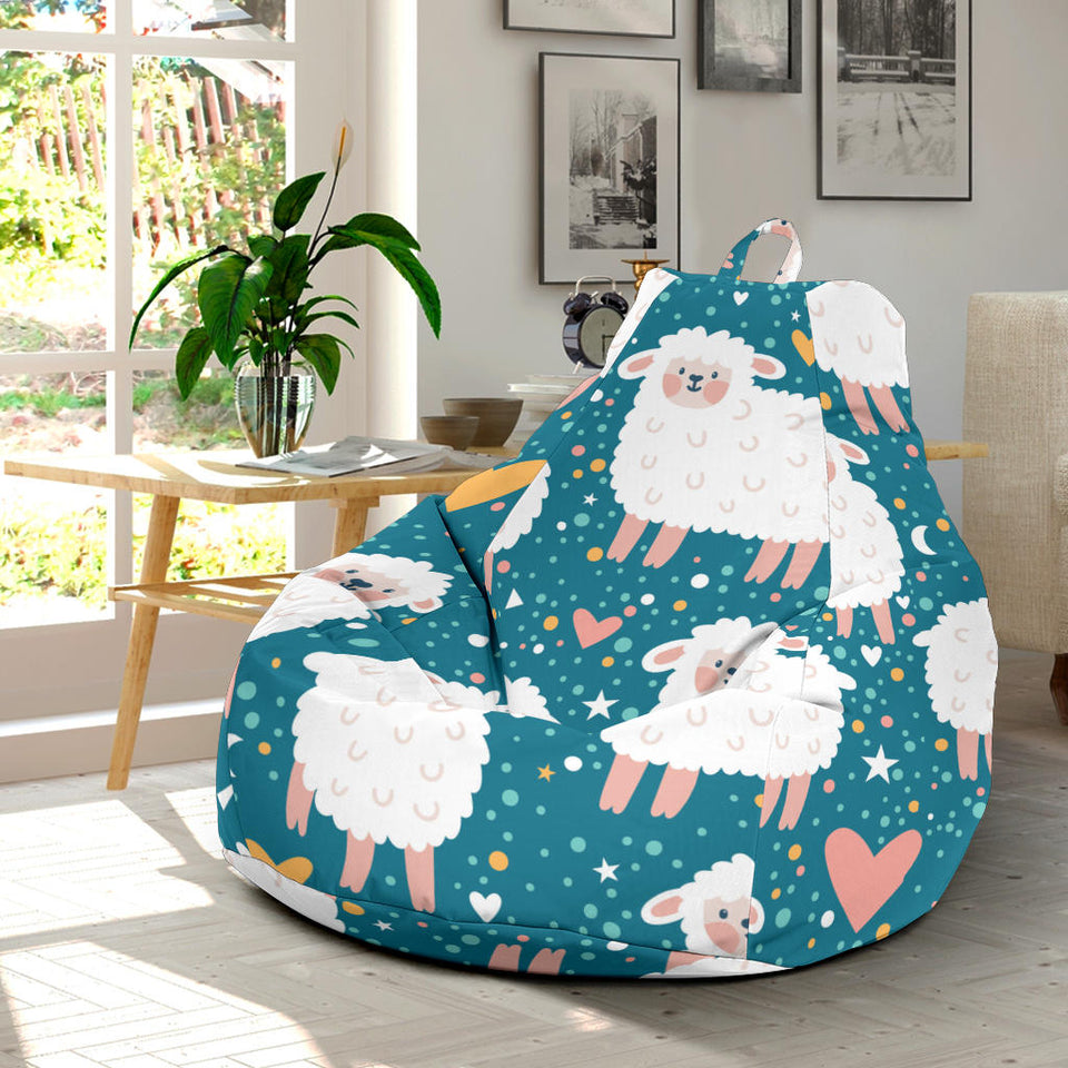 Sheep Heart Pattern Bean Bag Cover