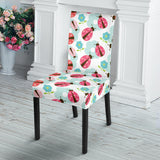 Ladybug Pattern Print Design 03 Dining Chair Slipcover