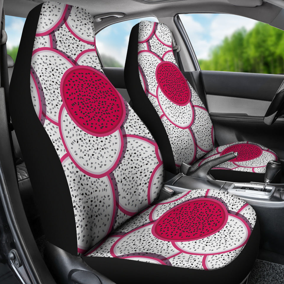 Sliced Dragon Fruit Pattern Universal Fit Car Seat Covers