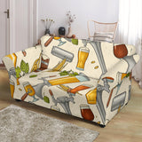 Beer Pattern Loveseat Couch Slipcover