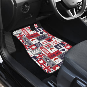 British Pattern Print Design 03 Front Car Mats