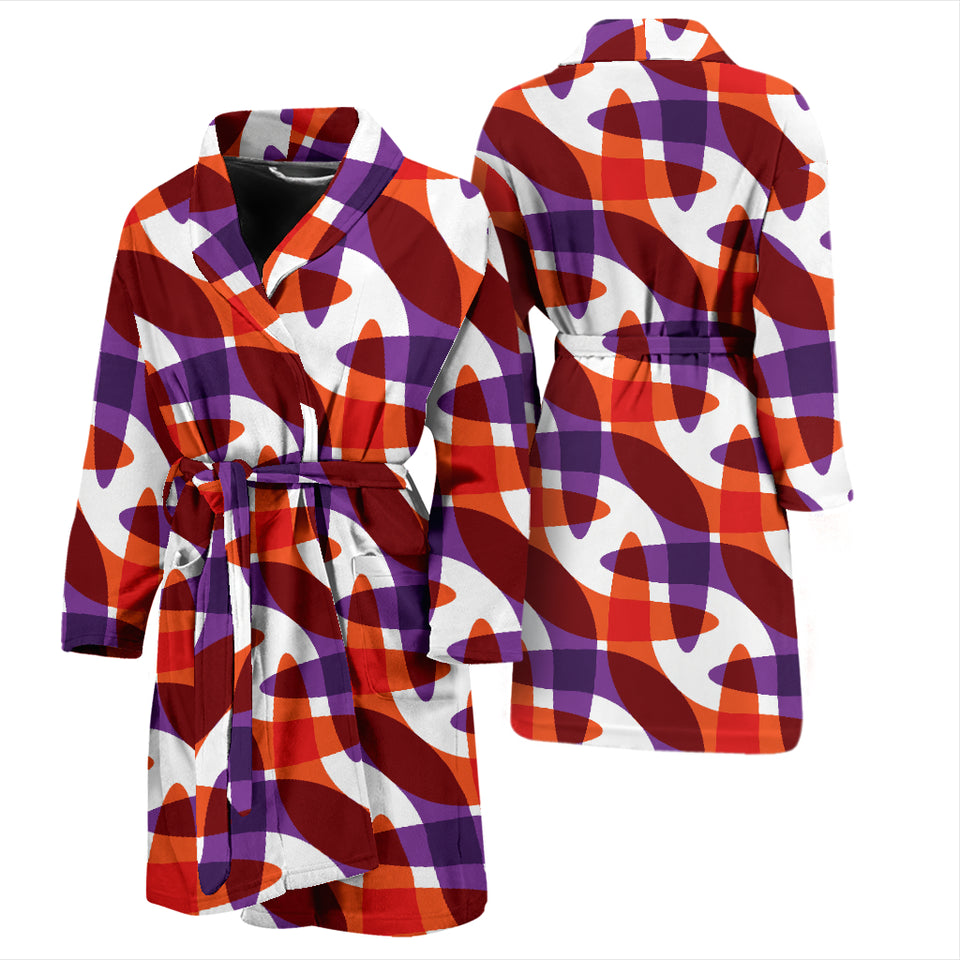 Boomerang Pattern Background Men Bathrobe