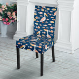 Pelican Pattern Print Design 01 Dining Chair Slipcover