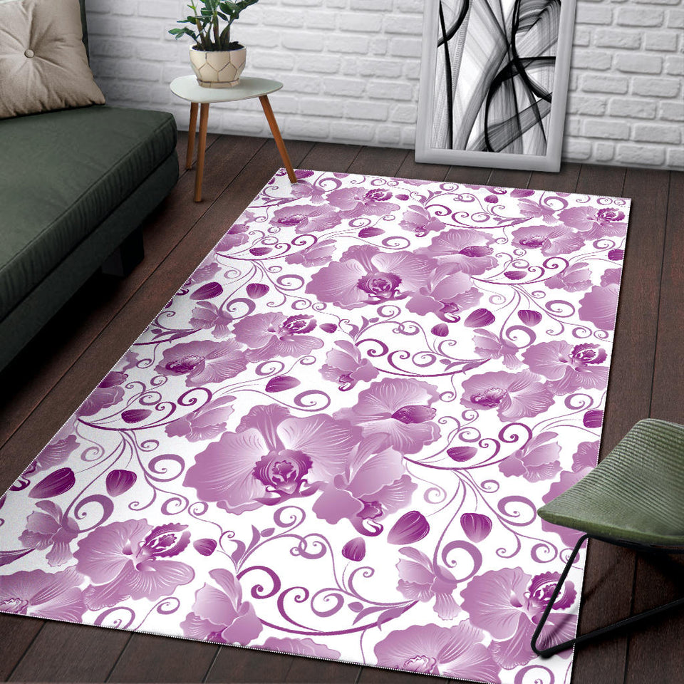Orchid Pattern Area Rug