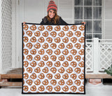 Pretzels Pattern Print Design 05 Premium Quilt