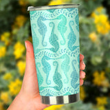 Seahorse Green Pattern Tumbler