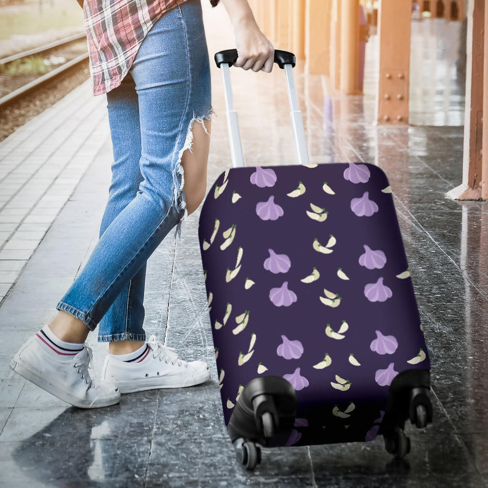 Garlic Pattern Background Theme Luggage Covers