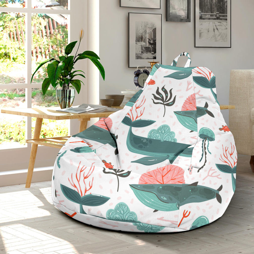 Whale Jelly Fish Pattern  Bean Bag Cover