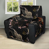 Japanese Crane Pattern Background Recliner Cover Protector