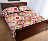 Sushi Roll Pattern Quilt Bed Set