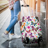 Colorful Butterfly Flower Pattern Luggage Covers
