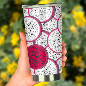 Sliced Dragon Fruit Pattern Tumbler