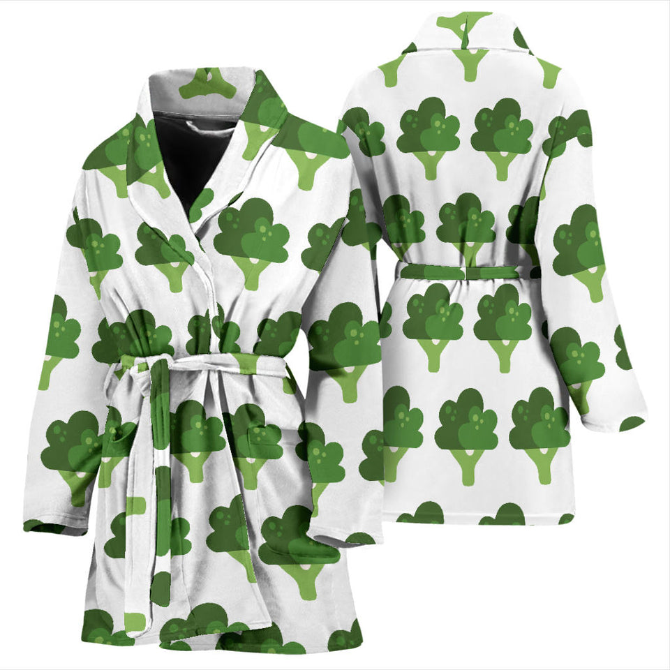 Broccoli Pattern Women Bathrobe