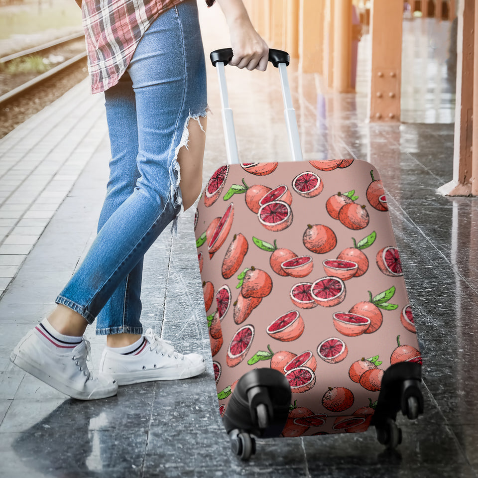 Grapefruit Pattern Background Luggage Covers