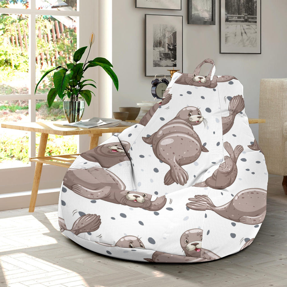 Sea Lion Pattern Background Bean Bag Cover