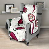 Red Chili Pattern background Chair Cover Protector