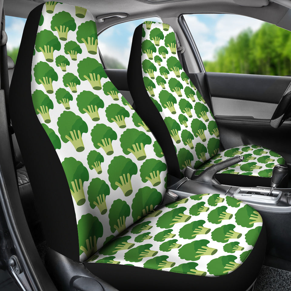 Broccoli Pattern Background Universal Fit Car Seat Covers