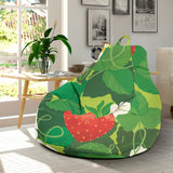 Strawberry Leaves Pattern Bean Bag Cover