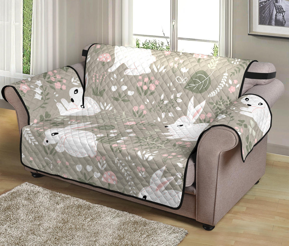 Cute Rabbit Pattern Loveseat Couch Cover Protector