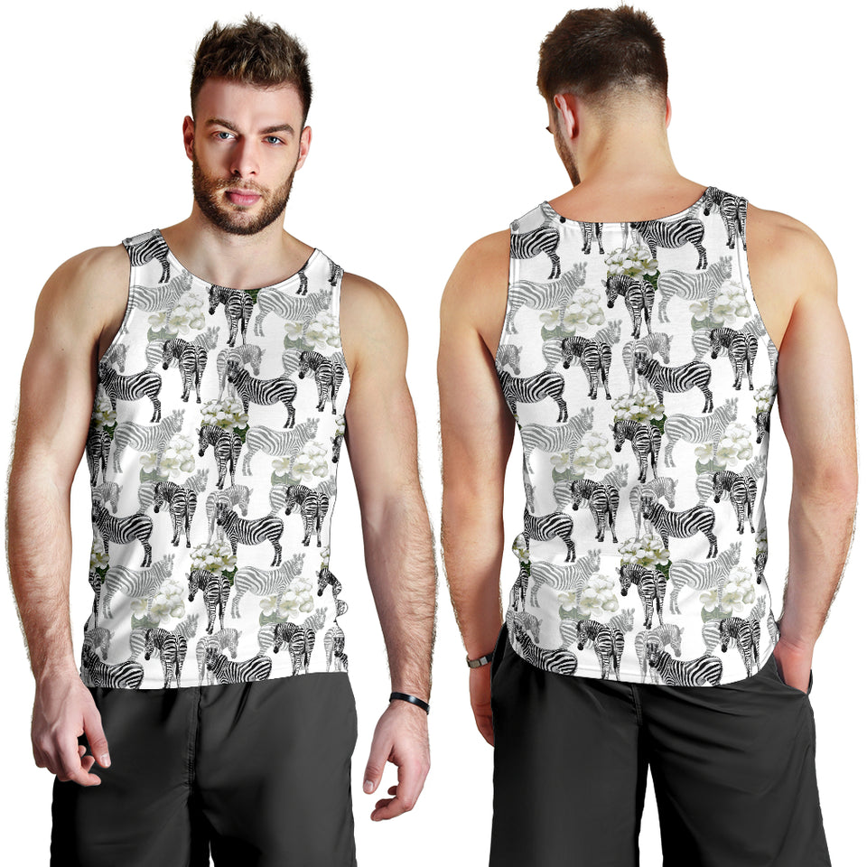 Zebra Pattern Men Tank Top