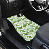 Sliced Cucumber Leaves Pattern Front Car Mats