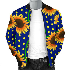 Sunflower Pokka Dot Pattern Men Bomber Jacket