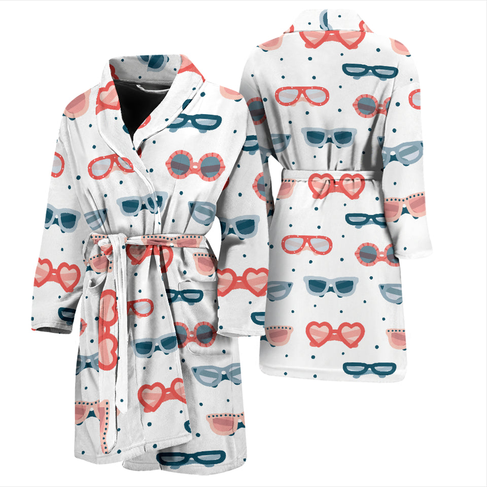 Sun Glasses Pattern Print Design 02 Men Bathrobe