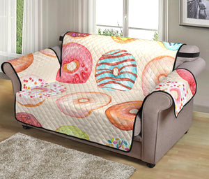 Donut Pattern Loveseat Couch Cover Protector