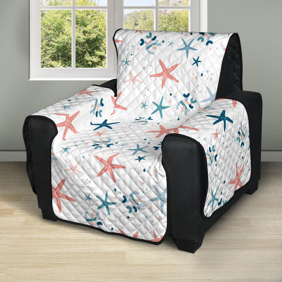 Starfish Pattern Background Recliner Cover Protector