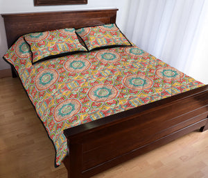 Indian Theme Pattern Quilt Bed Set