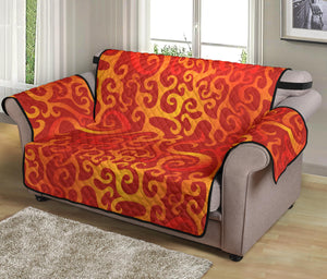 Flame Fire Pattern Loveseat Couch Cover Protector