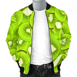 Sliced Kiwi Pattern Men Bomber Jacket