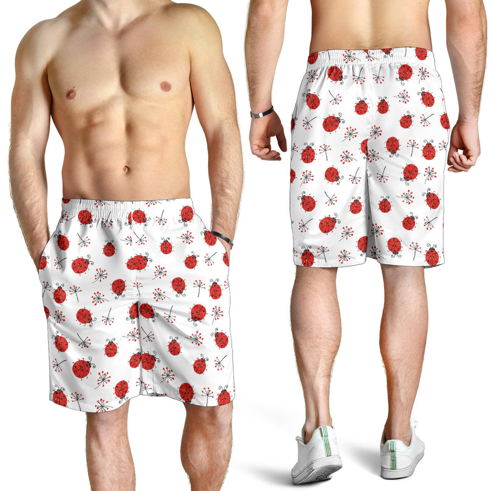 Ladybug Pattern Print Design 04 Men Shorts