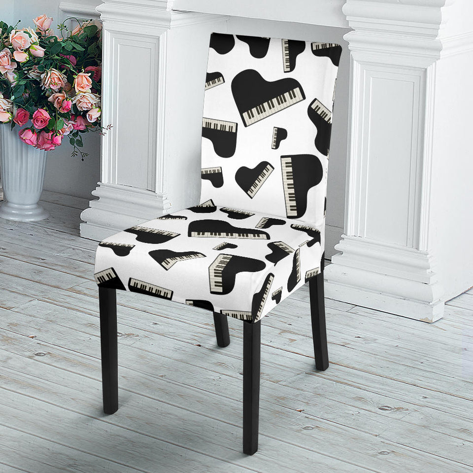 Piano Pattern Print Design 02 Dining Chair Slipcover
