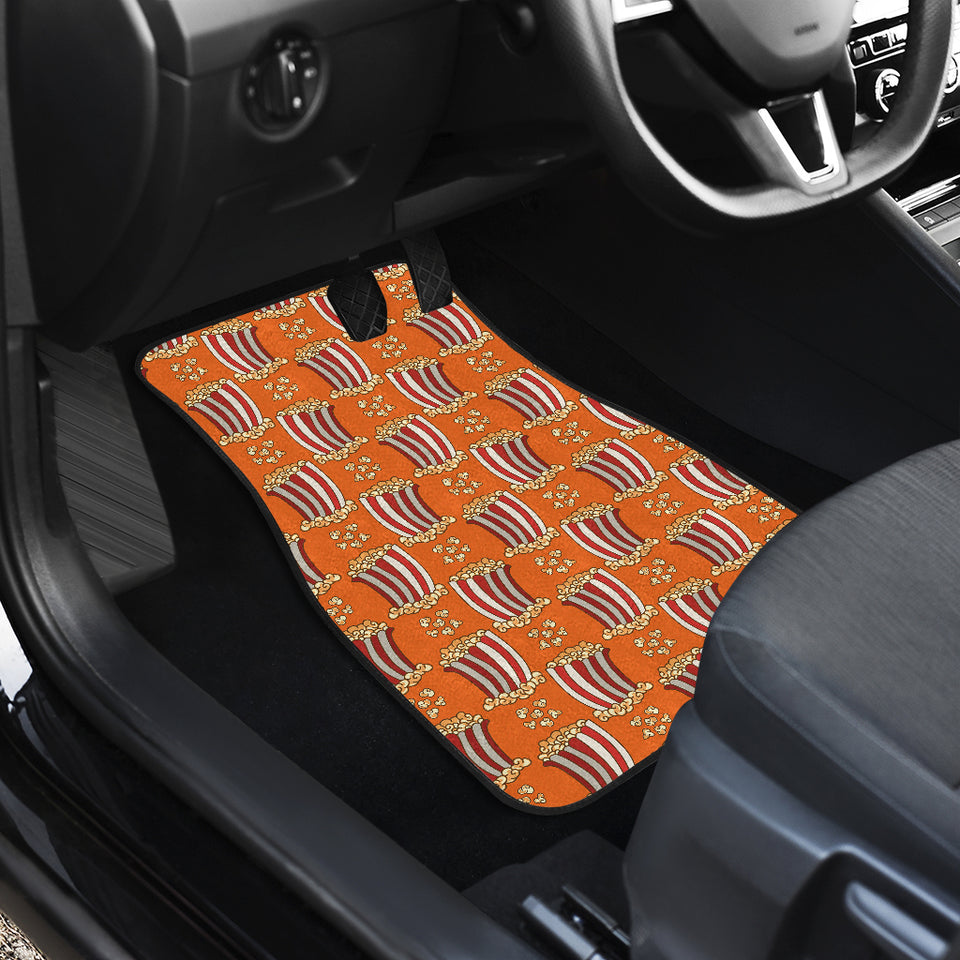 Popcorn Pattern Print Design 05 Front and Back Car Mats