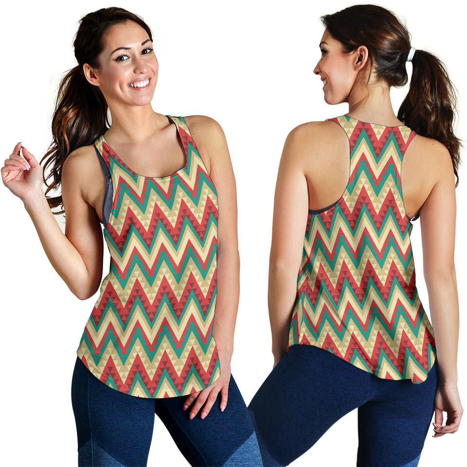 Zigzag Chevron Pattern Women Racerback Tank Top