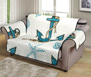 Anchor Shell Starfish Pattern Loveseat Couch Cover Protector