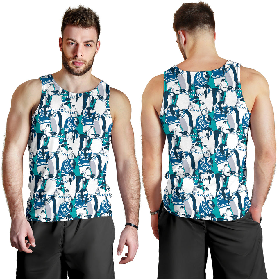 Penguin Pattern Men Tank Top