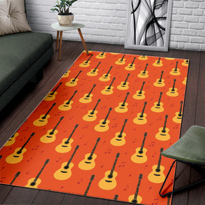 Classice Guitar Music Pattern Area Rug