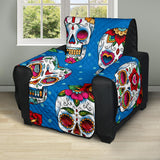 Suger Skull Rose Pattern Recliner Cover Protector