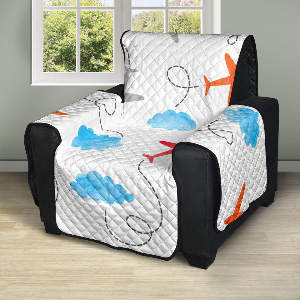 Airplane Cloud Pattern Recliner Cover Protector