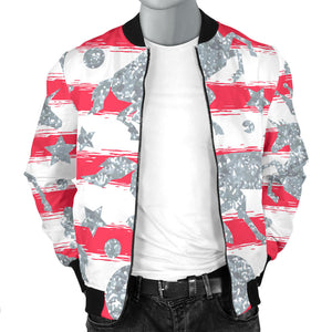 Unicorn Silver Pattern Men Bomber Jacket