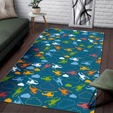 Color Helicopter Pattern Area Rug