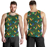 Rooster Chicken Pattern Theme Men Tank Top