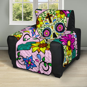 Colorful Suger Skull Pattern Recliner Cover Protector