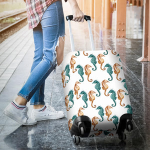 Seahorse Pattern Background Luggage Covers
