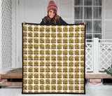 Hamburger Pattern Print Design 05 Premium Quilt