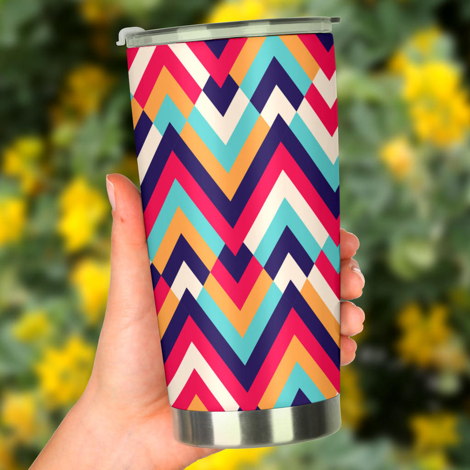 Zigzag Chevron Pattern Background Tumbler