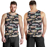 Whale Flower Tribal Pattern Men Tank Top